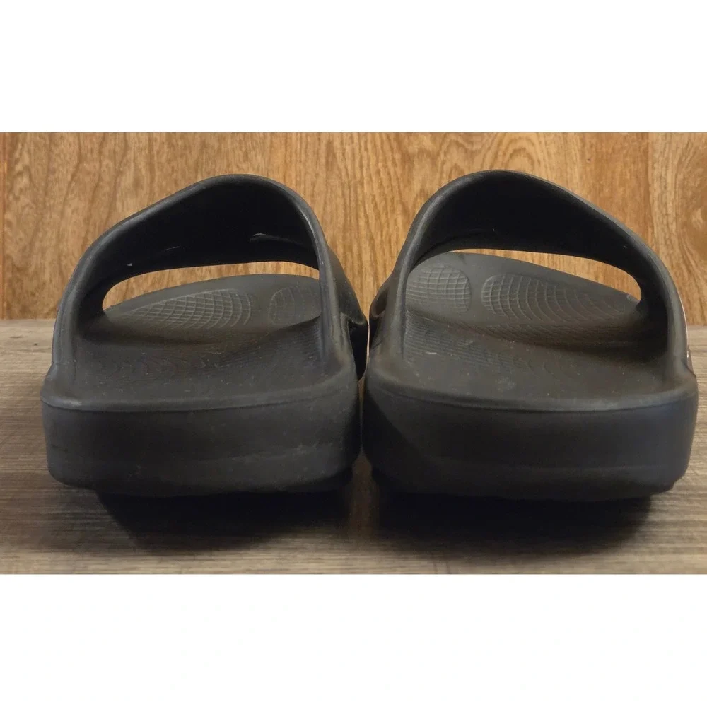 OOFOS OOahh Slide Sandals Shoes Mens 10 Womens 12 Black Recovery Comfort Slip On